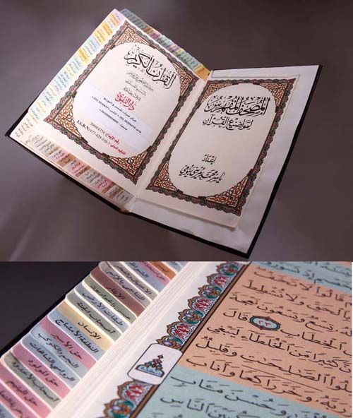 المصحف المفهرس برواية حفص لقراءة عاصم مذيلاً بالتفصيل الموضوعي