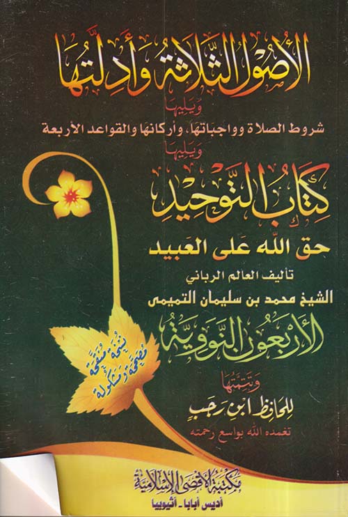 الأصول الثلاثة وأدلتها ويليها شروط الصلاة وواجباتها وأركانها والقواعد الأربع ؛ ويليها كتاب التوحيد حق الله على العبيد ؛ ويليها الأربعون النووية