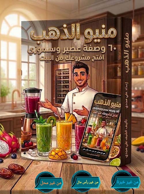 منيو الذهب 60 وصفة عصير وسموزي ؛ افتح مشروعك من البيت