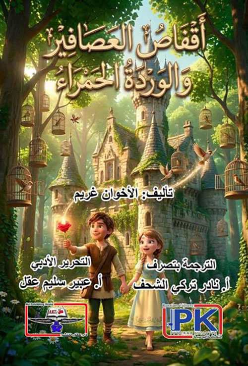 أقفاص العصافير والوردة الحمراء