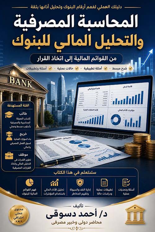 المحاسبة المصرفية والتحليل المالي للبنوك من القوائم إلى اتخاذ القرار ؛ شرح مبسط - أمثلة تطبيقية - حالات علمية - أسئلة وتطبيقات