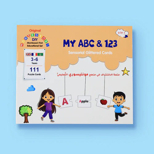 My ABC & 123 - Sensorial Glittered Cards