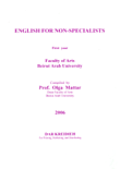 English for non - specialists