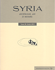 Syria: Archeologie, art et histoire (Tome 90, Anne 2013)