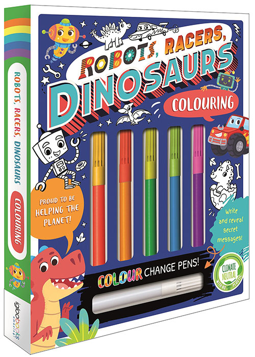 Robots , Racers , Dinosaurs Colouring