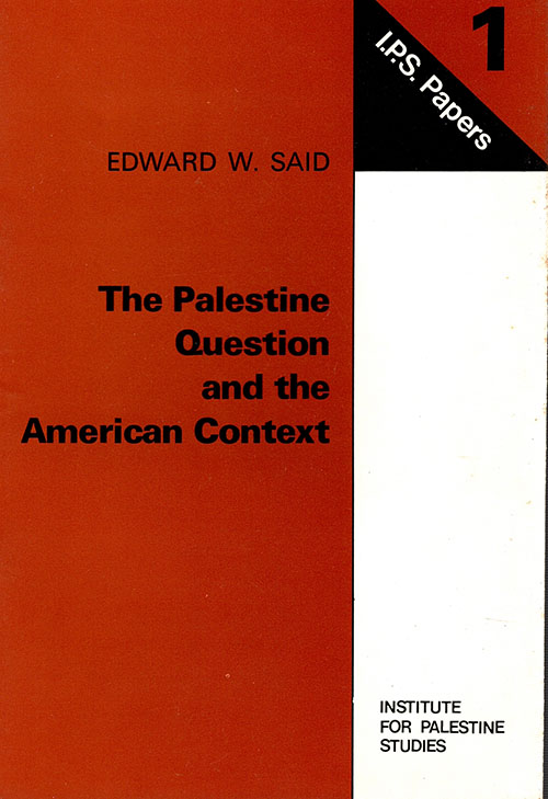 The Palestine Question and the American Context